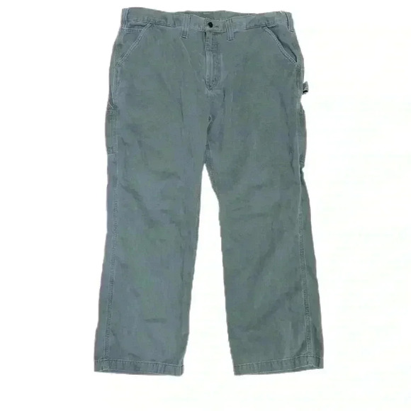 Carhartt Mens  Pants Size 42x30 Carpenter Green Cargo Pockets - Picture 1 of 5